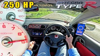 HONDA INTEGRA TYPE R DC5 VTEC  TOP SPEED on GERMAN AUTOBAHN [upl. by Lyrred449]