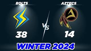 Bolts vs Aztecs  Winter 24  Los Angeles  North Conference  Week 2 [upl. by Atorod]