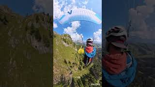 Dolomite paragliding beautiful Corvara Alta Badia paragliding skywalk miniwing [upl. by Otit]