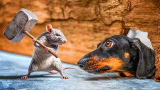 The Mouse Strikes Back Cute amp funny dachshund dog video [upl. by Errised]