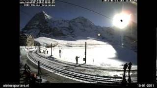 Jungfrau Region Kleine scheidegg webcam time lapse 20102011 [upl. by Kym]