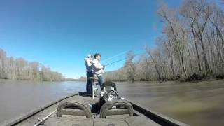 Calcasieu River Bass Fishing  very early spring [upl. by Odoric]