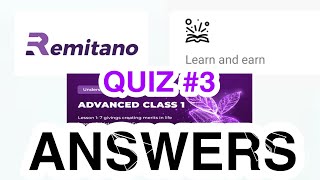 Remitano Learn amp Earn Complete Answers QUIZ 3 ADVANCED [upl. by Hermes786]