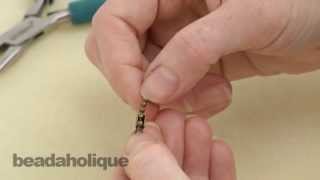 How to Use Fold Over Cord Ends to Finish Ball Chain [upl. by Samtsirhc]