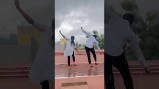 Adada mazhai da🌧️💞 comment ur next song for dance😇 danceshorts blackbeescouple shorts [upl. by Cirilo]