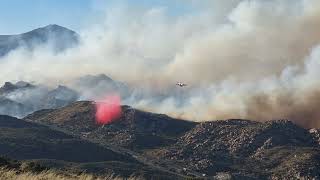 Insane Fire retardant drop on a California wildfire [upl. by Alamaj]