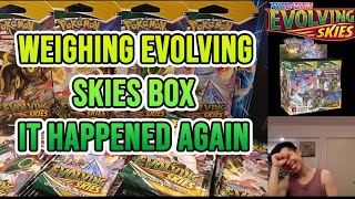 Weighing Evolving Skies Booster Box  WEIGHED OPENING [upl. by Raynold]