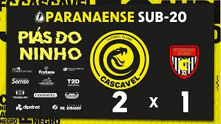 MELHORES MOMENTOS CASCAVEL 2 X 1 APUCARANA  PARANAENSE SUB20 [upl. by Nyra]