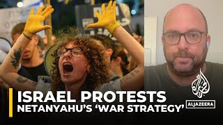 Protesters are not against Netanyahu’s ‘entire war strategy’ Israeli political commentator [upl. by Adnilam]