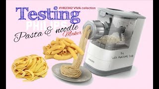 Making Pasta with the new Philips Pasta and noodle maker VIVA Collection compact HR2342 How to clean [upl. by Solegnave32]