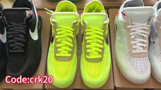 Nike OffWhite x Air Force 1 Low ‘Volt’ from Correctkickz airforce nike sneakers offwhite [upl. by Lenrow]