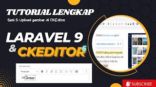 Tutorial Laravel 9 amp CKEditor  Upload gambar di CKEditor dengan Spatie Library part 5 [upl. by Shulman]