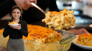 How to make the EASIEST Creamiest and Cheesiest OvenBaked MAC amp CHEESE [upl. by Hashum]