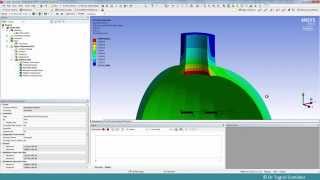 Spherical Pressure Vessel with a Cylindrical Nozzle FEA  Part 1 2D Axisymmetric Analysis [upl. by Gerard]