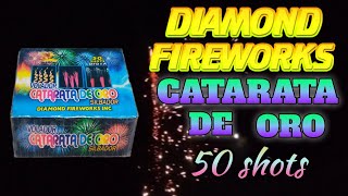 Catarata De Oro 50 shots Diamond Fireworks  Philippines Christmas Eve 2021 [upl. by Aisined896]