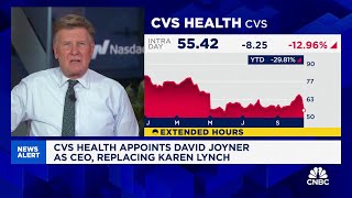 CVS replaces CEO Karen Lynch with exec David Joyner as profits share price suffer [upl. by Ileana386]