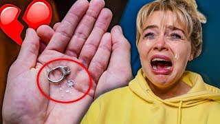 BREAKING MY FIANCES ENGAGEMENT RING PRANK SHE CRIES [upl. by Saum]