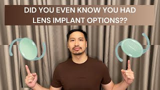 INTRAOCULAR LENS IMPLANT OPTIONS FOR YOUR CATARACT SURGERY [upl. by Eirod]