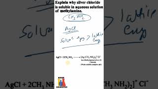 AgCl in Methylamine  1 Minute Chemistry  jeemains neet [upl. by Adelbert45]