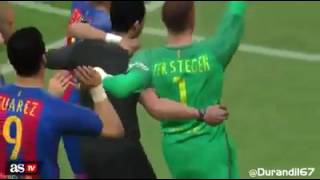 Referee celebrates Barças goal [upl. by Calli]