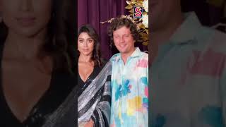 Shriya Saran And Husband Andrei Share a Sweet Kiss at Their Romantic Diwali Party  N18S [upl. by Reade]