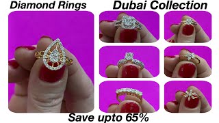 Latest Diamond Ring Collection  Dubai Collection Diamond Rings Designs with Price in 🇮🇳 [upl. by Naibaf552]