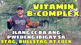 VITAMIN BCOMPLEX  ilang cc ba ang pwedeng ibigay sa STAG BULLSTAG AT COCK  BALERIANS GAMEYARD [upl. by Elem916]