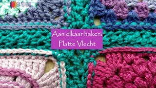 Aan elkaar haken  Platte vlecht  Linkshandig [upl. by Jenine]