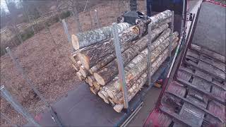 Semi Trailer amp spruce log loading [upl. by Alol]