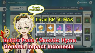 Pertama Kali Buka Battle Pass Gnostic Hymn Genshin Impact  Jangan Pakai PULSA [upl. by Nnalyrehs879]