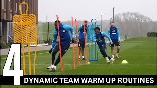 FAST FEET FUN Warm Up Dynamic FootballSoccer Drills  Team training session 4 variations [upl. by Ilram]