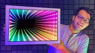 How To Make INFINITY MIRROR Light  Decoration Light kaise banaye [upl. by Anwahsat]