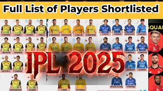 Full list 574 Players in the auction For IPL 2025 [upl. by Maloy]