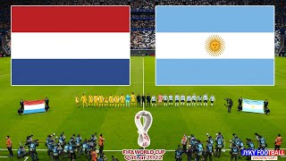 PES  Netherlands vs Argentina Quarterfinals  FIFA World Cup 2022 Qatar  Full Match HD Gameplay PC [upl. by Yellas363]