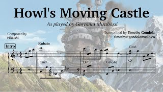 Howls Moving Castle Jazz Piano Sheet Music [upl. by Hime]