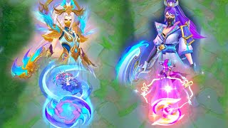 Hanabi Moonlit Ninja VS Riverland Phoenix Skin Comparison [upl. by Ymrots305]