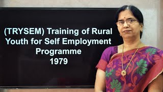 Training of Rural Youth for Self Employment Programme TRYSEM Government programme [upl. by Slohcin606]