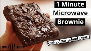 1 Minute Microwave BROWNIE  The EASIEST Chocolate Brownie Recipe [upl. by Suzi]