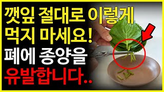 깻잎 절대로 이렇게 먹지마세요 폐에 종양이 생기고 부작용을 일으킵니다 깻잎과 같이 먹으면 안되는 음식과 깻잎의 효능 보약보다 좋은 최고의 레시피 [upl. by Loria]