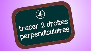 tracer des droites perpendiculaires [upl. by Etteniotna]