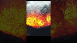 Boiling Lava Drone Footage  Iceland Volcano [upl. by Ecyaj]