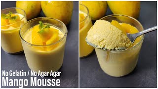 Mango Mousse  Only 3 Ingredient Mango Mousse Recipe In 15 Minutes  No Gelatin Best Bites [upl. by Naxor]