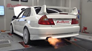 8500rpm Lancer EVO V RS 540whp feat Screamer Pipe  DYNO Pulls Accelerations amp More Turbo Noises [upl. by Jar843]