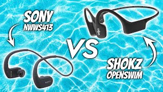 Auriculares para natación  SONY nwws413 vs SHOKZ OpenSwim [upl. by Nawiat]