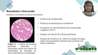 10 °PROSPECÇÃO DE LEVEDURAS ISOLADAS DE EFLUENTE DE LATICÍNIOS COM POTENCIAL PARA PRODUZIR AMILASE [upl. by Retla]