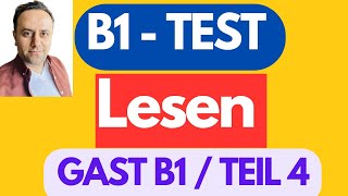 Das ist neu  GAST DTZ B1 Lesen Teil 4  Deutsch lernen  B1 Prüfung Leseverstehen Mit Lösungen [upl. by Rekyr]