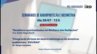 Seminários de radioproteção e dosimetria  biofísica das radiações [upl. by Notled508]