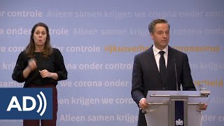 8 maart 2021 persconferentie Mark Rutte en Hugo de Jonge video met audiodescriptie [upl. by Notserc]