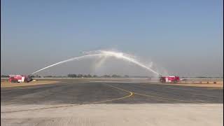 preparation for the welcome first flight at Noida International Airport [upl. by Cohbert]