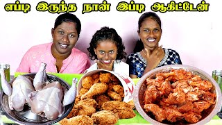 KFC Style Fried Chicken With Cooking Vlog In Tamil Foodies Divya Family  fried chicken challenge [upl. by Ahcsrop]